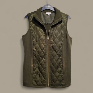 Susan Graver Quilted Khaki Women's Vest